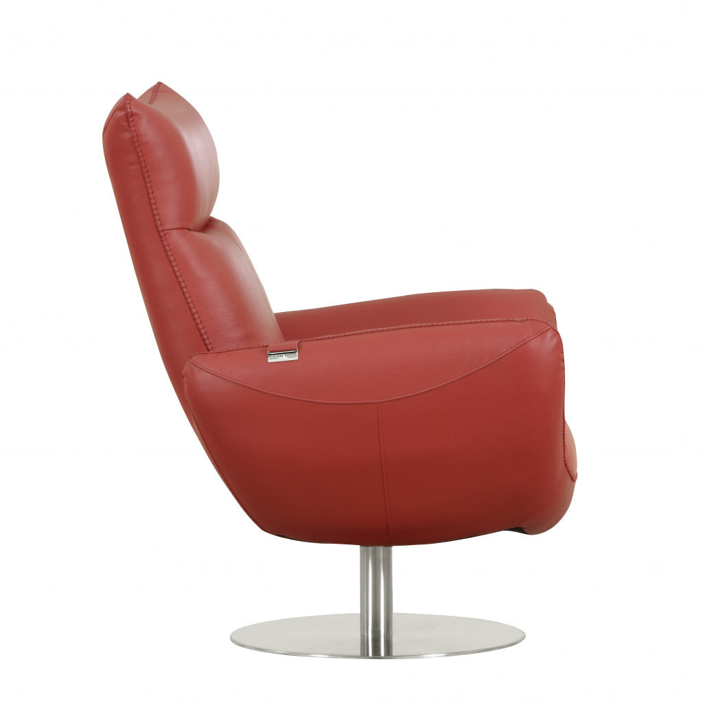 Tabby Genuine Leather Swivel Lounge Chair