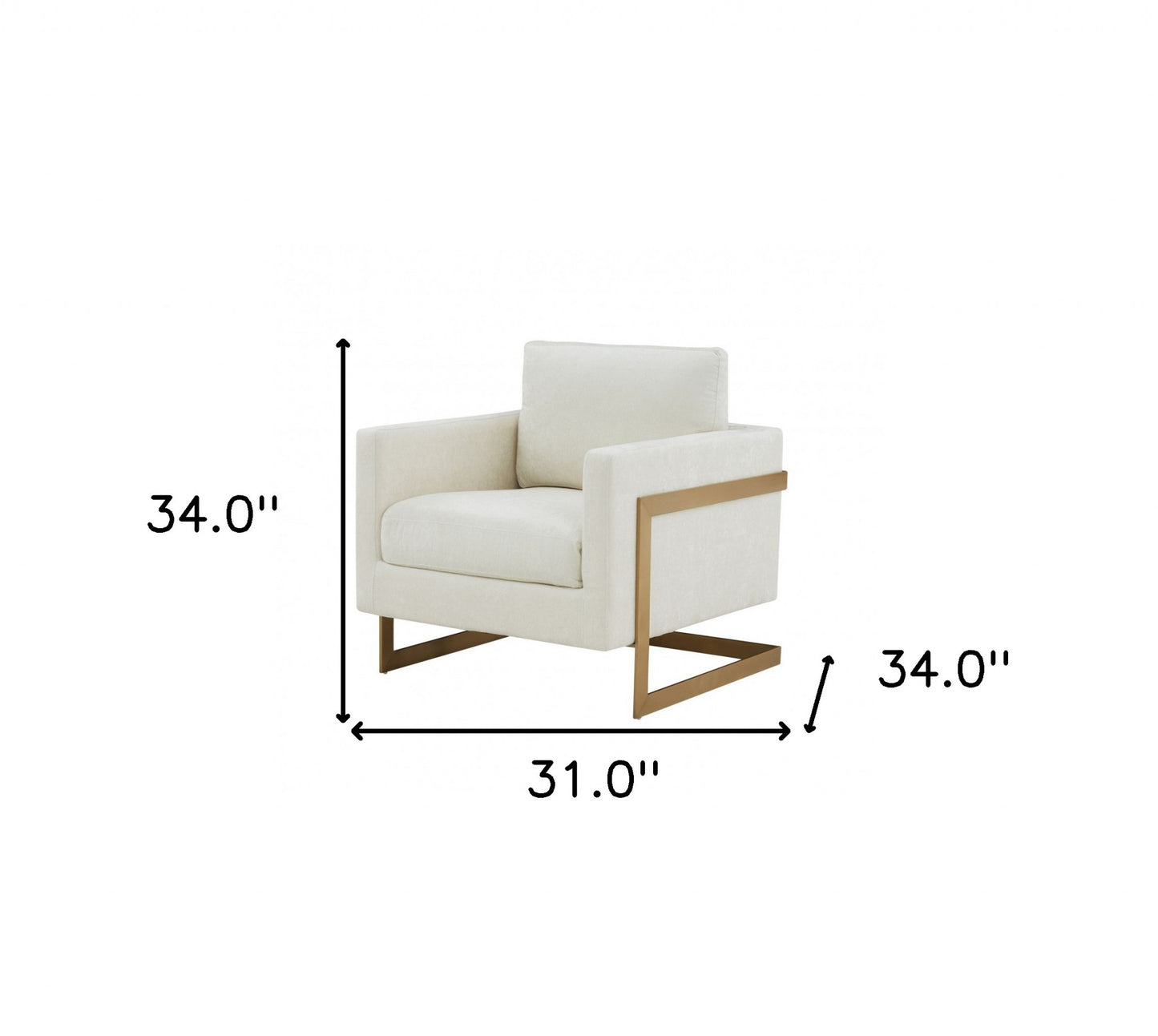 Crema Upholstered Arm Chair