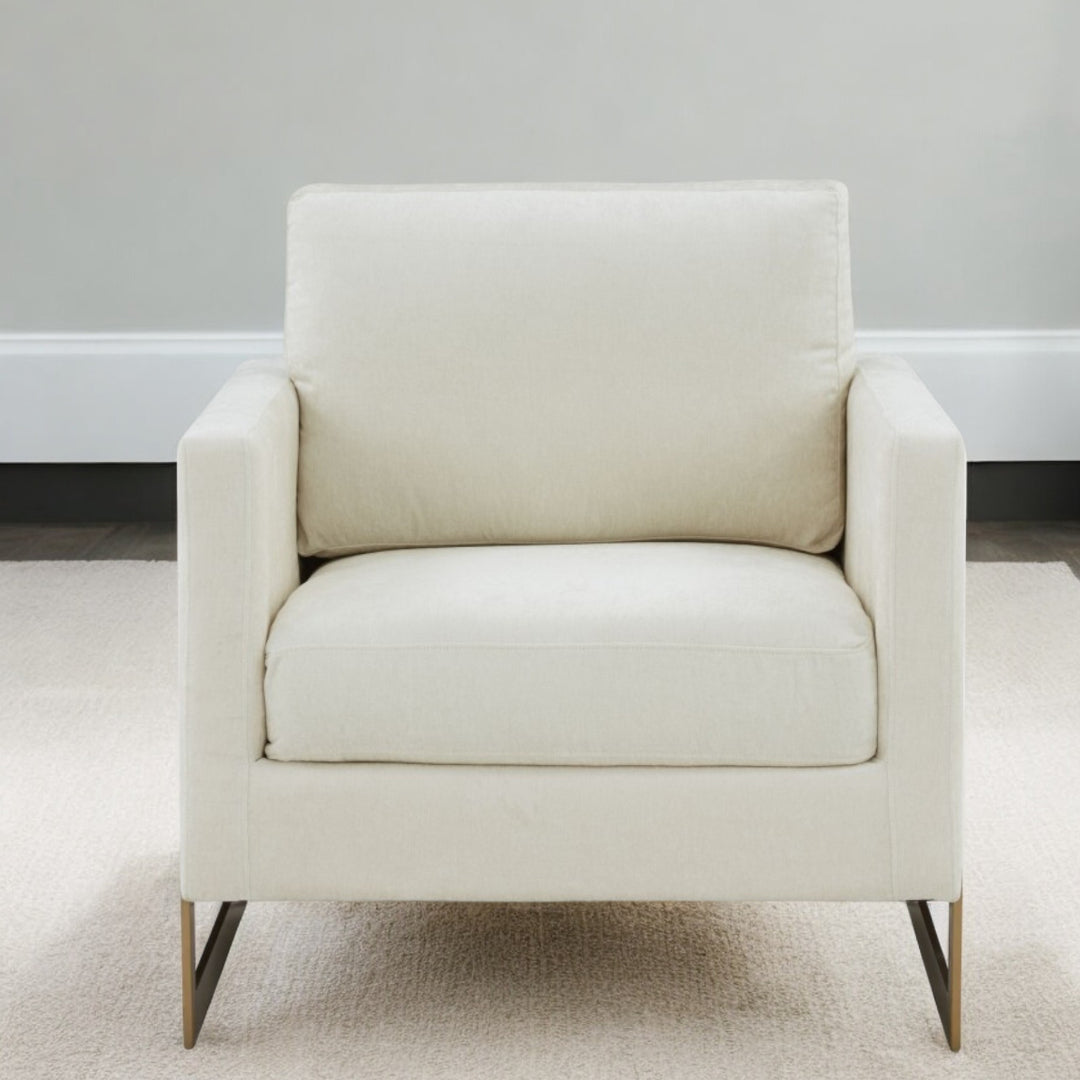 Crema Upholstered Arm Chair