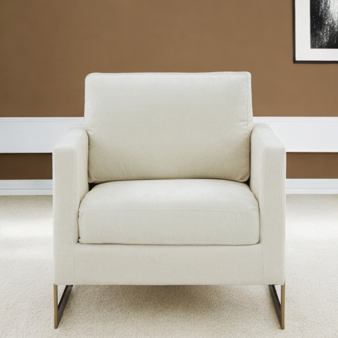 Crema Upholstered Arm Chair