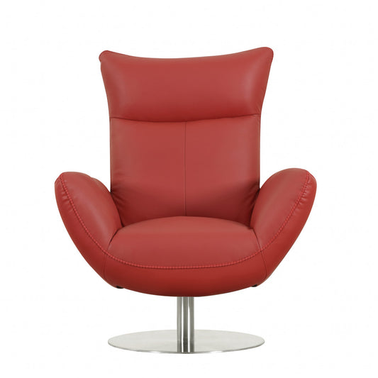 Tabby Genuine Leather Swivel Lounge Chair