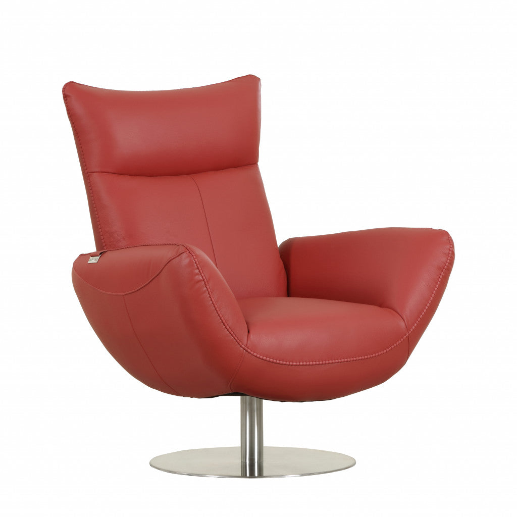 Tabby Genuine Leather Swivel Lounge Chair