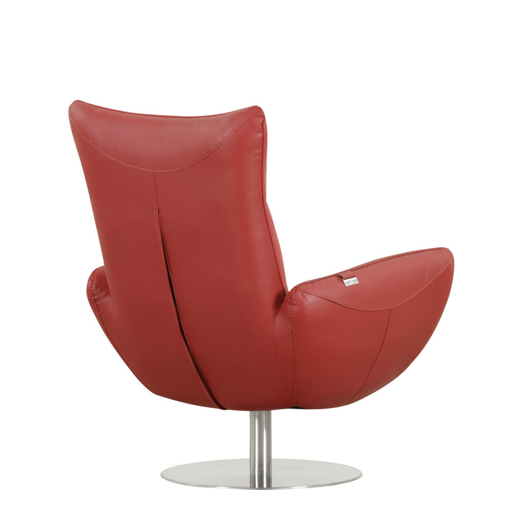 Tabby Genuine Leather Swivel Lounge Chair