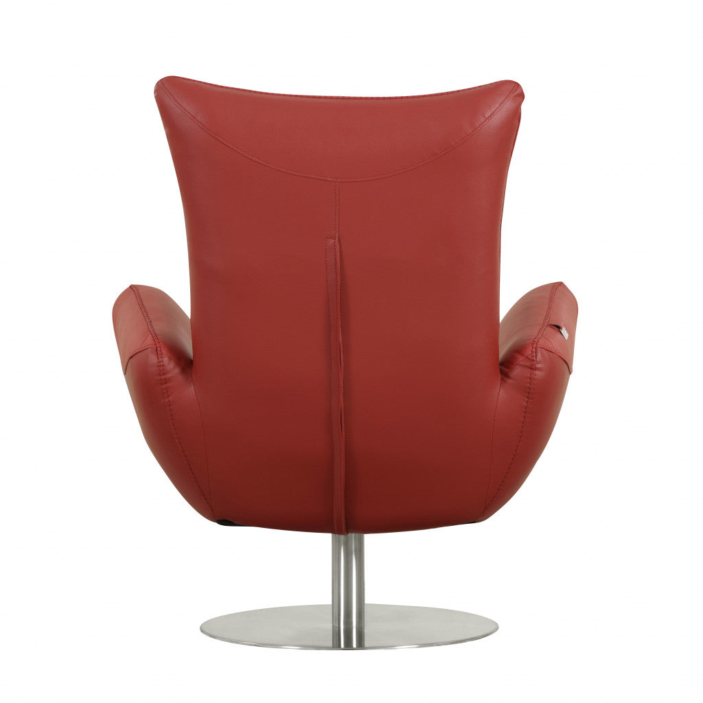 Tabby Genuine Leather Swivel Lounge Chair