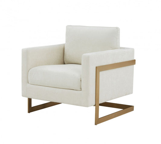 Crema Upholstered Arm Chair