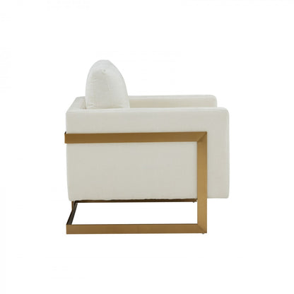 Crema Upholstered Arm Chair